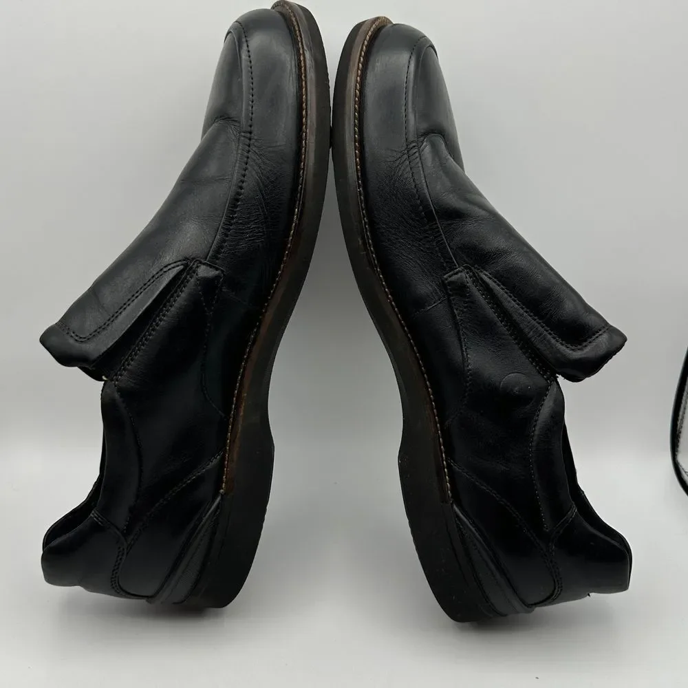 ECCO Black Leather Slip-On Loafers Comfort Dress Casual Shoes Size 47 US 13/13.5